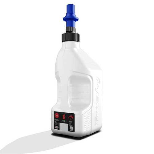 Gen 3 - 2.5G/10L White Tuff Jug with Blue Ripper Cap w/ View Strip