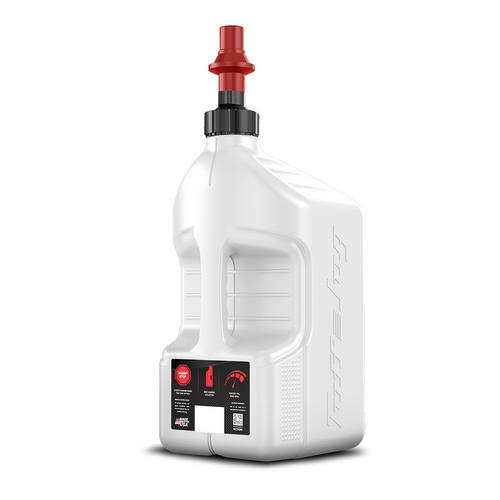 Gen 3 - 5G/20L White Tuff Jug with Red Ripper Cap w/ View Strip