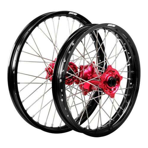 States MX Wheel Set - Honda CRF 2013 ON 21" Front/19" Rear - Black/Red