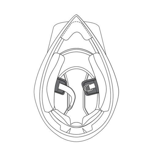 AGV AX9 Removable Chinstrap Pad - Grey
