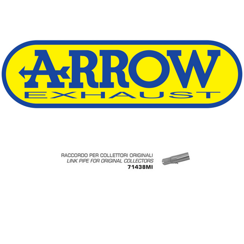 ARROW 71438MI Mid Link Pipe - Stainless - SUZUKI GSX-R 600/750