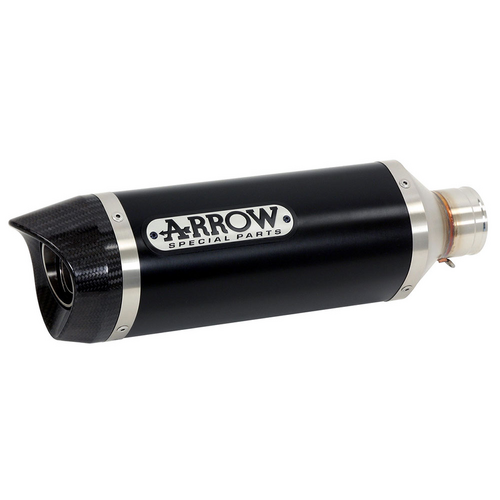 ARROW 71813AKN Silencer - THUNDER Aluminium Dark with Carbon End Cap - KTM Duke 390 & RC 390