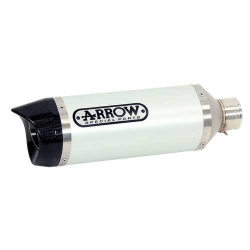 ARROW 71817AK Silencer - THUNDER Aluminium Silver with Carbon End Cap - YAMAHA MT-07 2014 > 2020