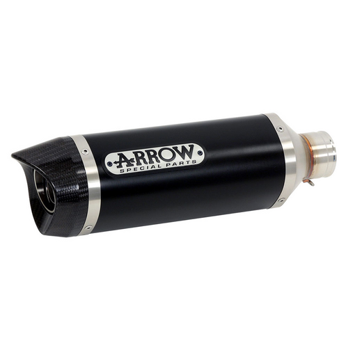 ARROW 71817AKN Silencer - THUNDER Aluminium Dark with Carbon End Cap - YAMAHA MT-07 2014 > 2020