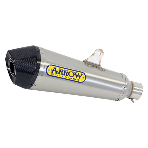 ARROW 71817XKI Silencer - X-KONE Nichrom Silver with Carbon End Cap - YAMAHA MT-07 2014 > 2020