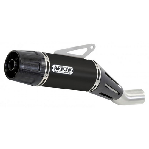 ARROW 71843JRN Silencer - JET RACE Nichrom Dark with Carbon End Cap - YAMAHA XSR 700 & TRACER 700