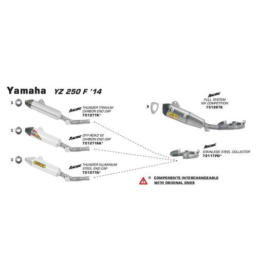 Arrow Header for Yam YZ250F ('14-15), WR250F ('15) in SS