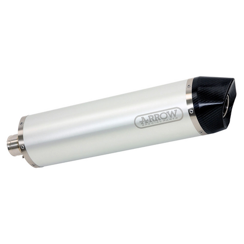ARROW 72614AK Silencer - MAXI RACE-TECH Aluminium Silver with Carbon End Cap - YAM