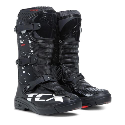 TCX Comp-Kid Youth MX Boots - Black/White