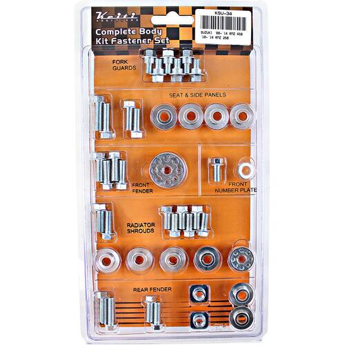 Keiti Complete Body Kit Fastener Set - Suzuki RMZ 250, RMZ 450