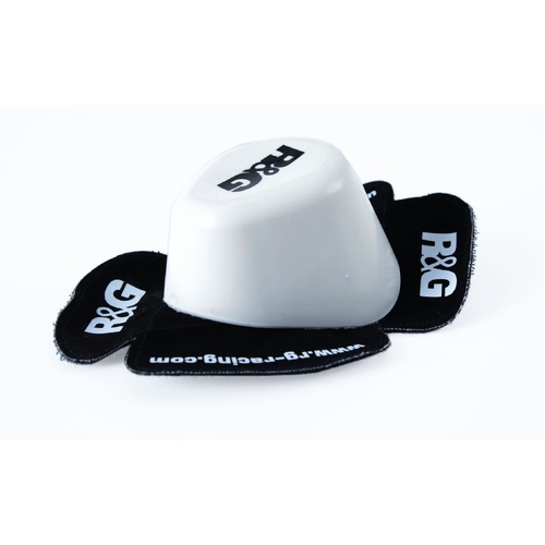 Aero Knee Sliders pair, opaque/white (thicker than standard)