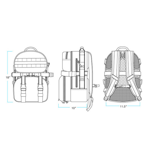 Exfil-48 Backpack (Vol = 12 Cans - 11.5X 18X 10) | Black