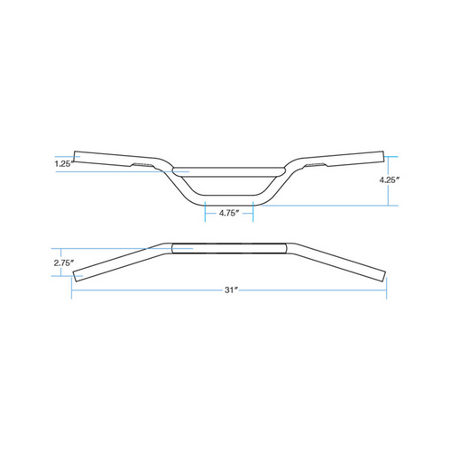 Moto 1 Bars | Chrome Slotted