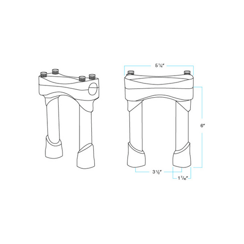 Murdock 6 Risers | Chrome