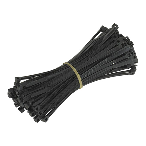 Whites Cable Ties 380 x 7.6mm (100/Bag) - Black