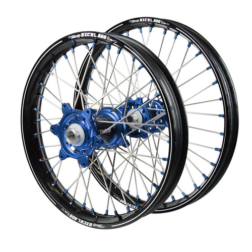 Gas Gas Talon Carbon Fibre Blue Hubs / A60 Black Rims Wheel Set