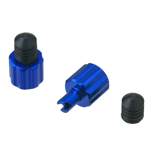 Drc Valve Caps With Remover | Blue | 2 Pcs