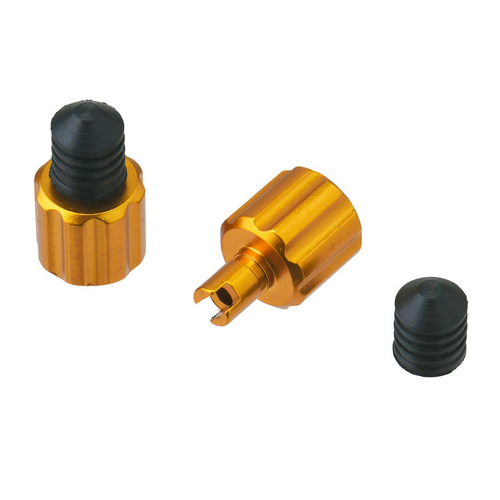 Drc Valve Caps With Remover | Gold | 2 Pcs