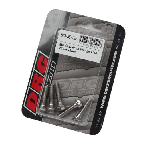 Drc Stainless M6 Flangebolt 5Pcs 25mm