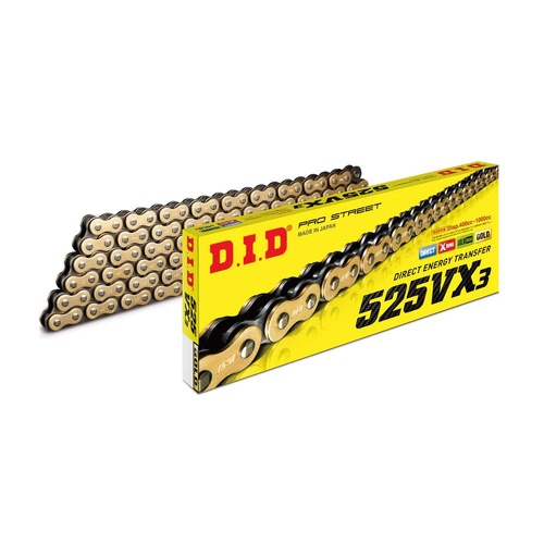 DID #525 VX3 Pro X-Ring Chain - FJ-Clip/ZJ-Rivet