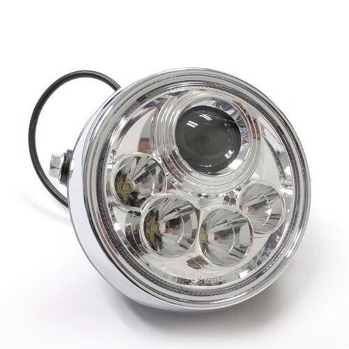 Whites Headlight Led 5" Complete Multi Voltage 6-12V