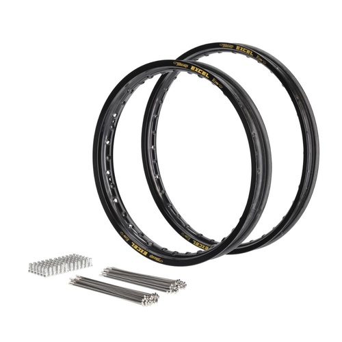 Excel Husqvarna Black Excel Rim & Spoke Kit