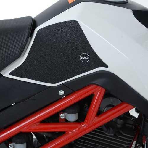 R&G Tank Traction Grip Kit - Benelli TNT 125 '17- Tank Traction Grips : 2-Grip Kit (Clear)