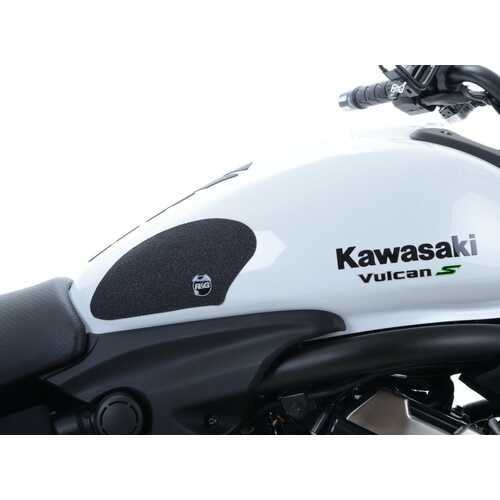 R&G Tank Traction Grip Kit - KAW VULCAN S TRAC/PADS 2PC (Clear)