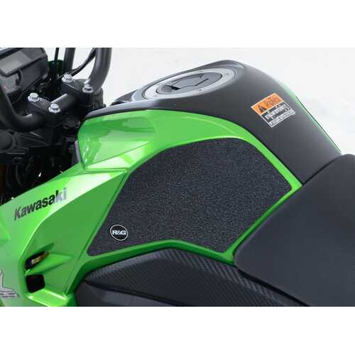 R&G Tank Traction Grip Kit - Kawasaki Z 125 Traction Grips : 2-Grip Kit (Clear)