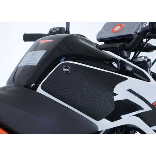 R&G Tank Traction Grip Kit - KTM Duke 125 2017- Tank Traction Grips : 2-Grip Kit (Clear)