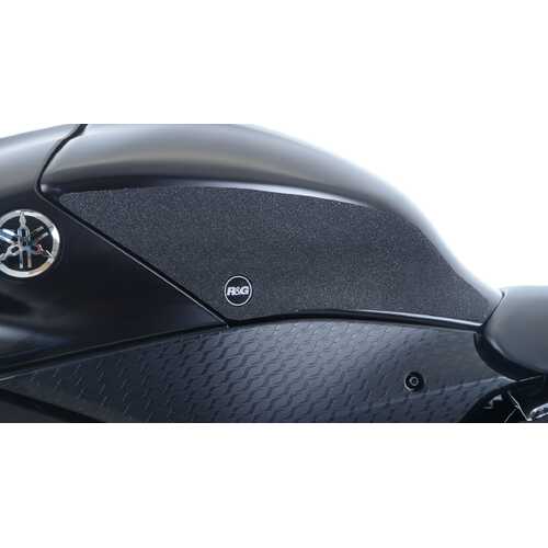 R&G Tank Traction Grip Kit - Yamaha YZF-R6 '17- Tank Traction Grips : 2-Grip Kit (Black)