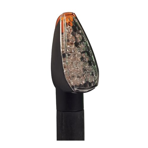 Whites Flasher Uni Led Black Long Stem Pair