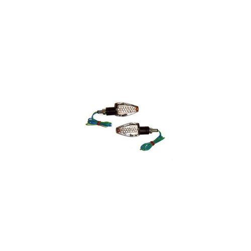 Whites Flasher Uni Led Black Short Stem Pair