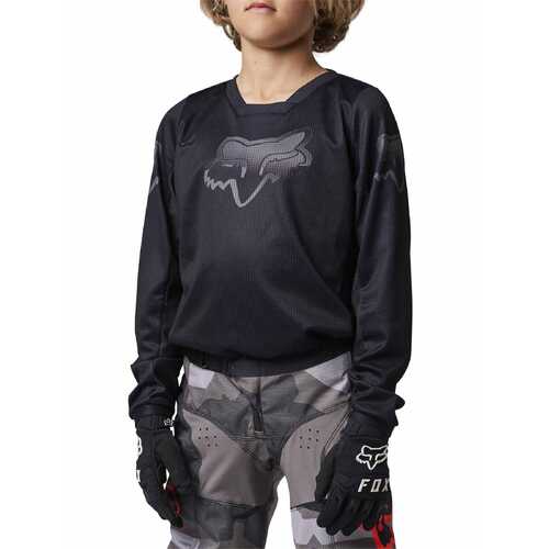 Fox MX23 Youth Blackout Jersey Black/Black 