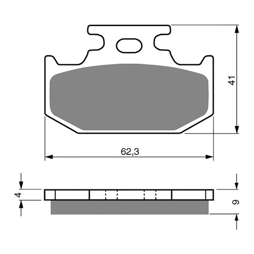 GOLDfren Brake Pads GF001 - GP5 - Indent