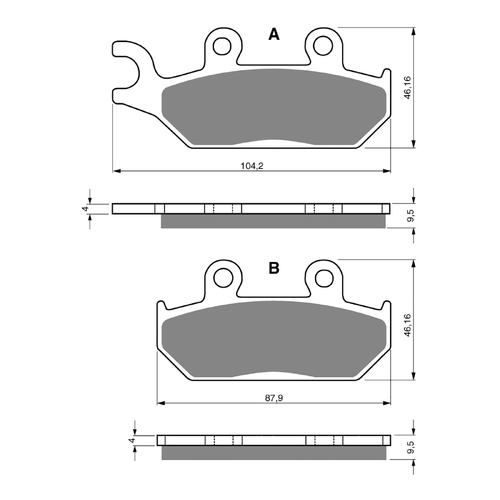 GOLDfren Brake Pads Off-Road Racing GF033 - K5 (PR58)