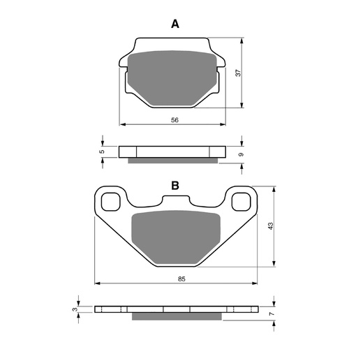GOLDfren Brake Pads Off-Road Racing GF084 - K5 ( PR16 )