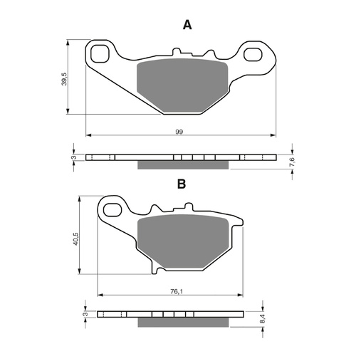 GOLDfren Brake Pads Off-Road Racing GF109 - K5 ( PR243 )