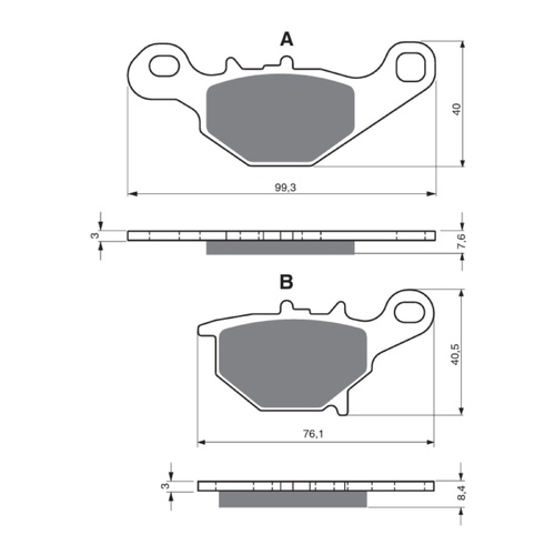 GOLDfren Brake Pads GF226 - S3