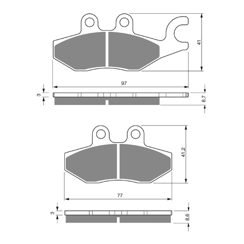 GOLDfren Brake Pads GF266 - S3