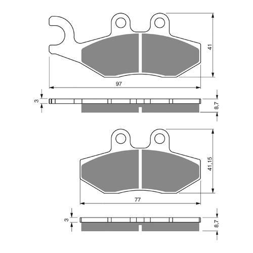 GOLDfren Brake Pads GF293 - S3