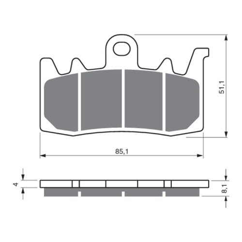 GOLDfren Brake Pads GF328 - GP5 - Indent