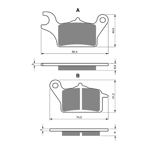 GOLDfren Brake Pads Sintered Sports GF358 - S3 ( P481 )