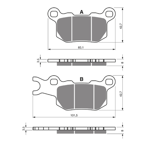 GOLDfren Brake Pads GF375 - K1