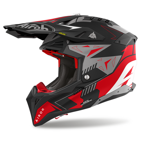 Airoh 'Aviator 3 Spin' MX Helmet - Red Matt