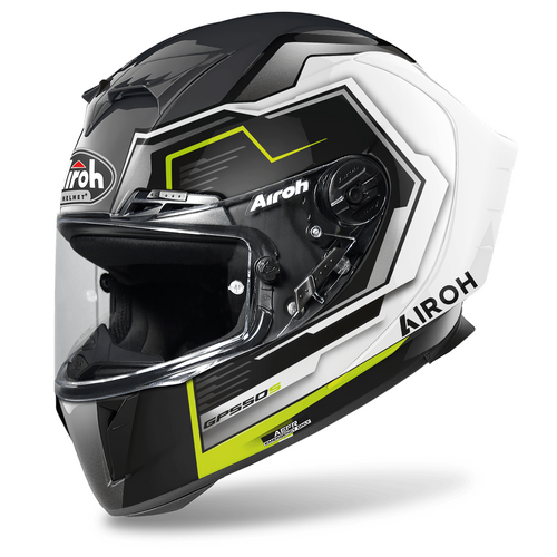 Airoh 'GP550-S Rush' Road Helmet - White/Yellow Gloss