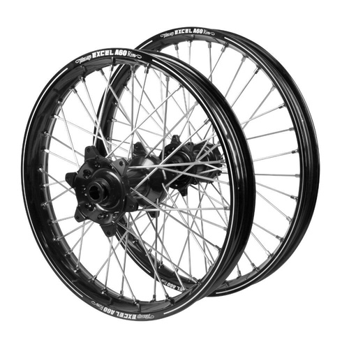 Ducati Haan Black Hubs / A60 Black Rims Wheel Set