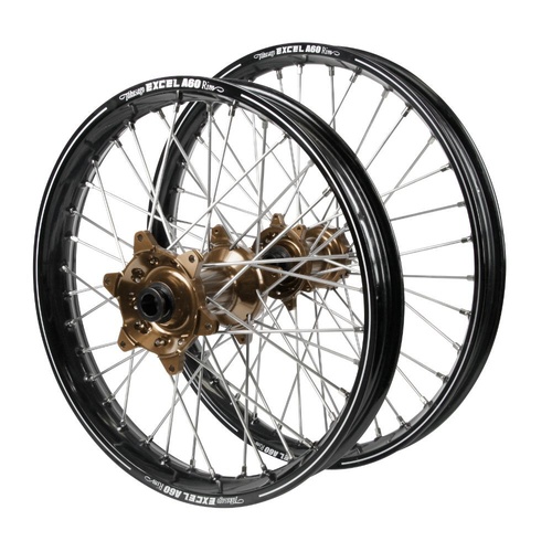 Gas Gas Haan Magnesium Hubs / A60 Black Rims Wheel Set