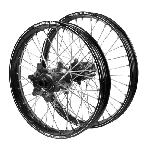 Yamaha Haan Titanium Hubs / A60 Black Rims Wheel Set
