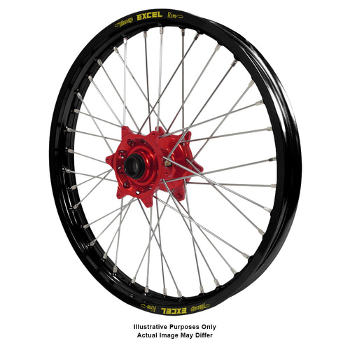 Honda Africa Twin CRF1000L Adventure Haan Red Hubs / Excel Black Rims Front Wheel